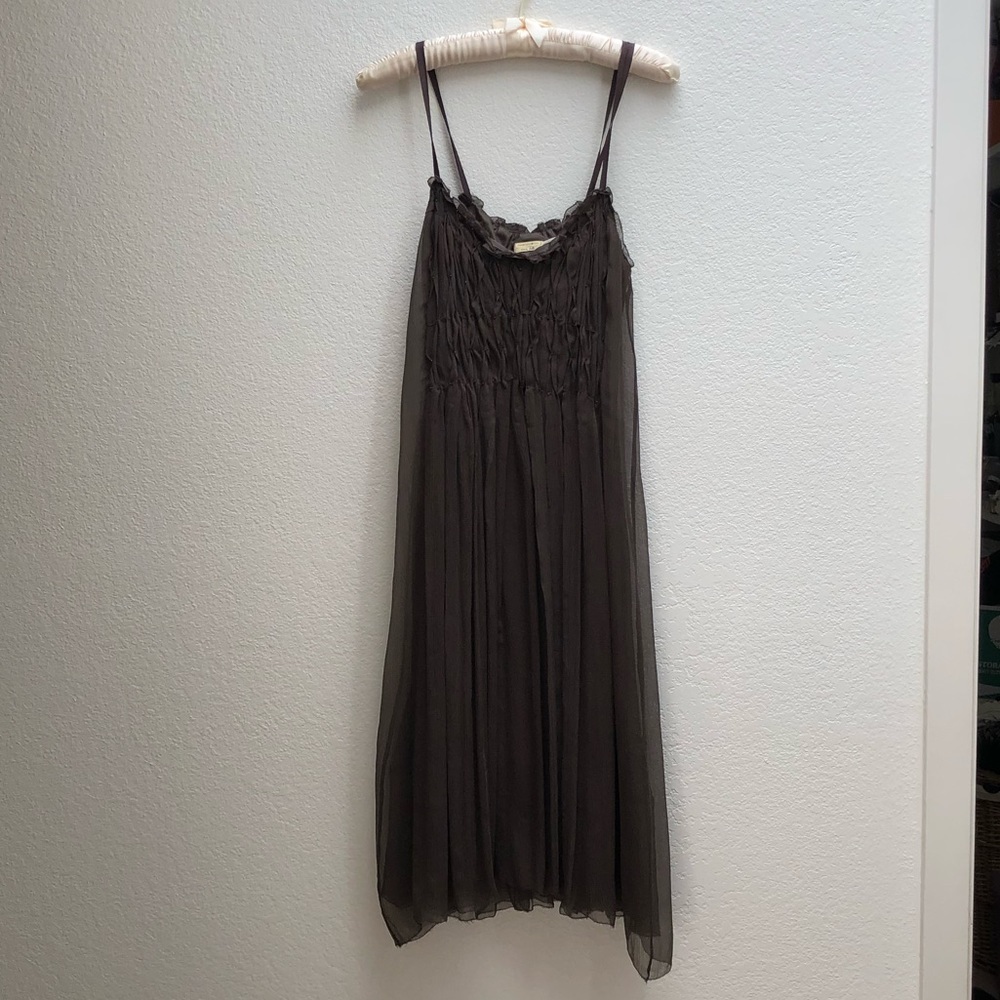 Max Studio Brown Silk Dress - S